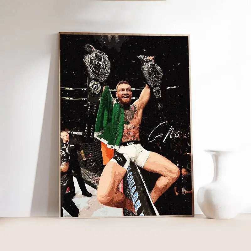 1PC Ultimate Fighting U-UFC Poster Self-Adhesive Art Waterproof Paper Sticker Coffee House Bar Room Wall Decor
