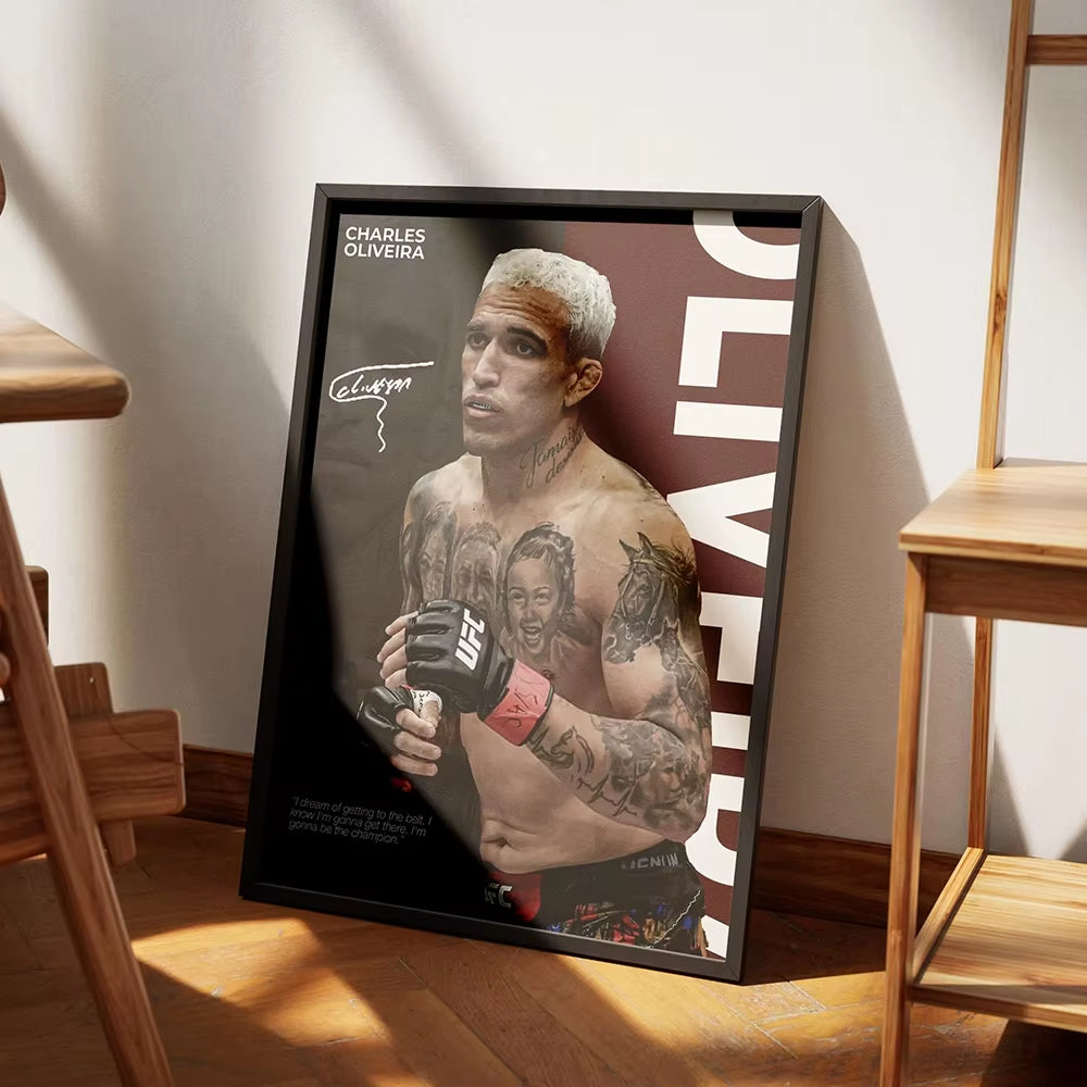 Famous Boxing Legends Fighting Poster UFC Inspirational ILIA TOPURIA Canvas Print Painting Wall Decor Gym Home Mural Cuadros