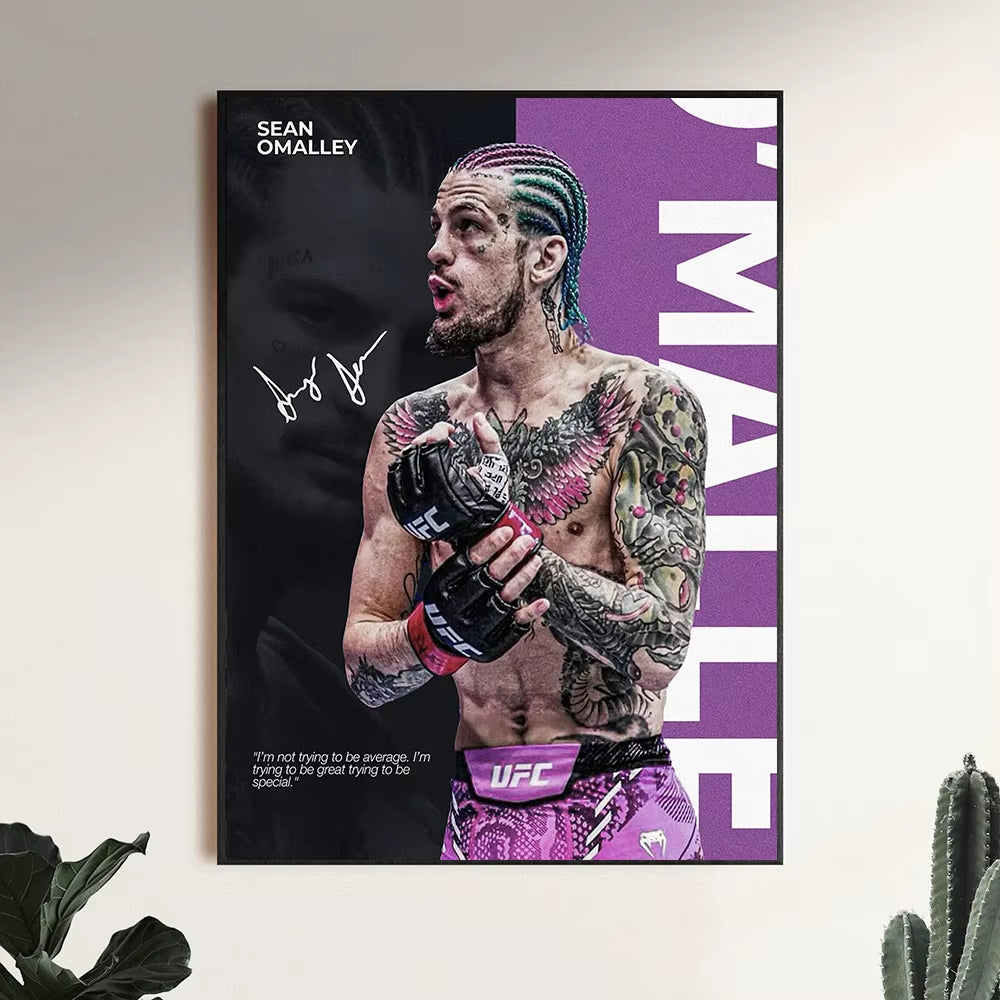 Famous Boxing Legends Fighting Poster UFC Inspirational ILIA TOPURIA Canvas Print Painting Wall Decor Gym Home Mural Cuadros