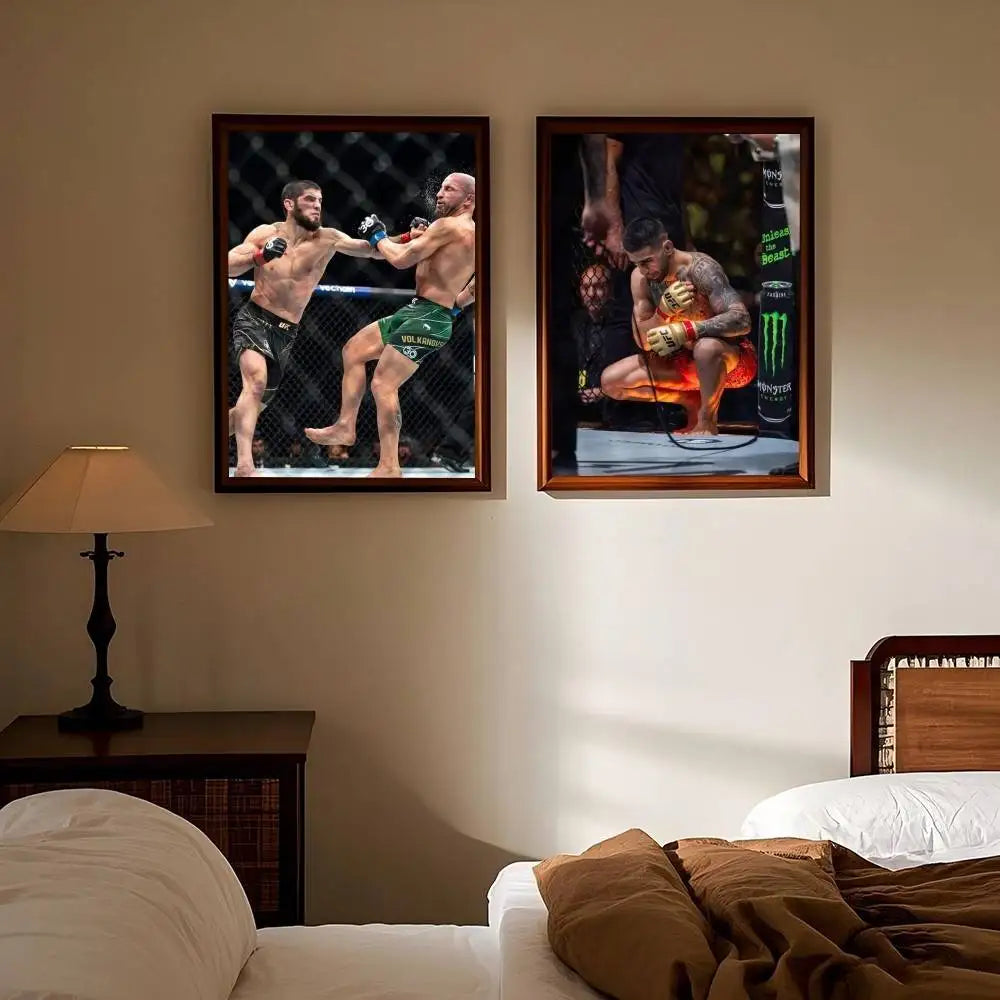 1PC Ultimate Fighting U-UFC Poster Self-Adhesive Art Waterproof Paper Sticker Coffee House Bar Room Wall Decor