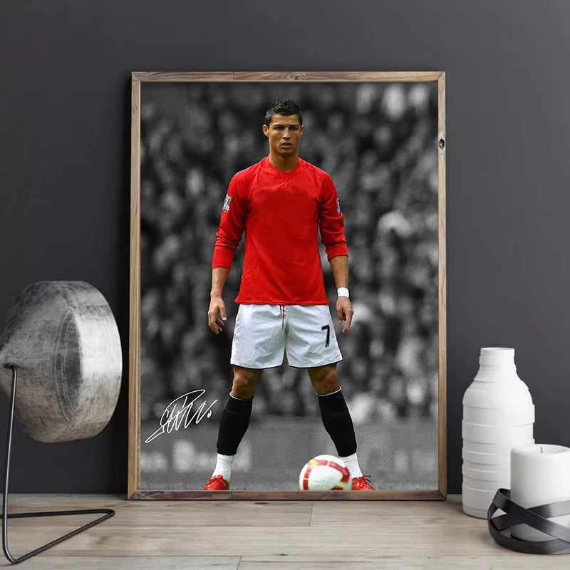 Modern Soccer Sport Player Portrait Posters Print Football Play Picture Canvas Wall Painting Living Room Bedroom Home Decor