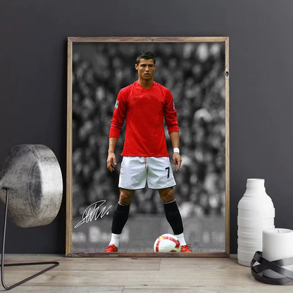 Modern Soccer Sport Player Portrait Posters Print Football Play Picture Canvas Wall Painting Living Room Bedroom Home Decor