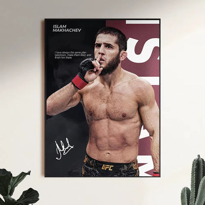 Famous Boxing Legends Fighting Poster UFC Inspirational ILIA TOPURIA Canvas Print Painting Wall Decor Gym Home Mural Cuadros