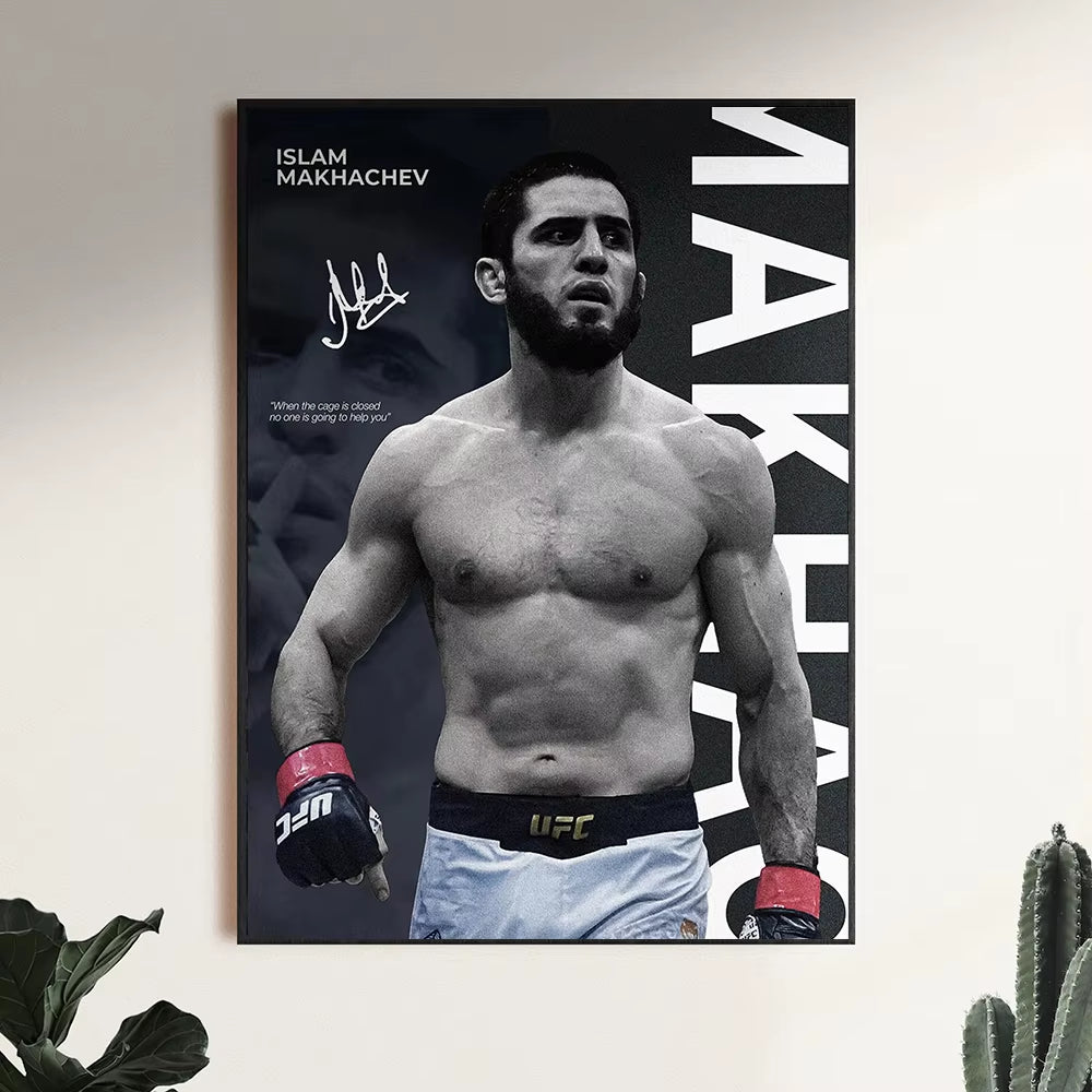 Famous Boxing Legends Fighting Poster UFC Inspirational ILIA TOPURIA Canvas Print Painting Wall Decor Gym Home Mural Cuadros