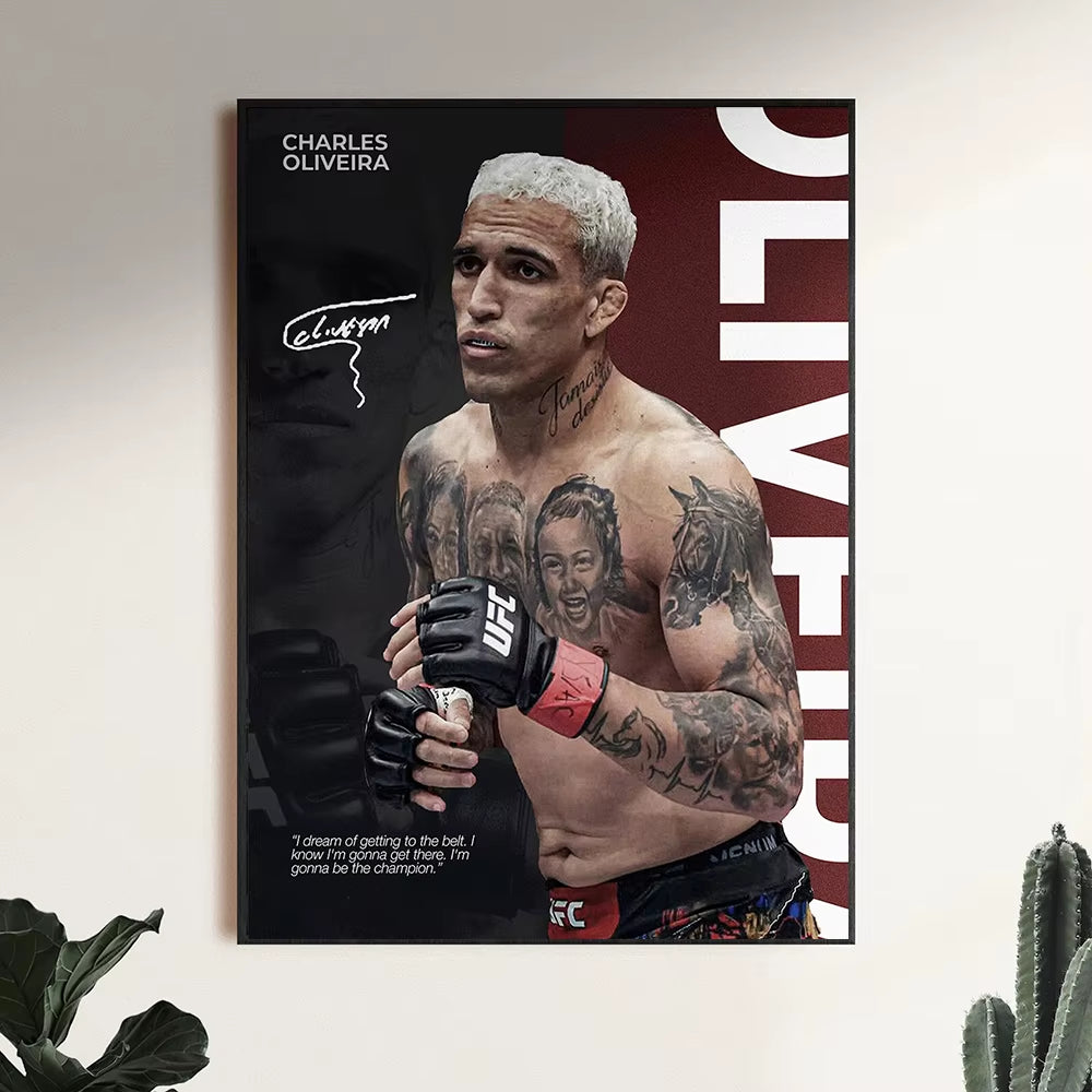 Famous Boxing Legends Fighting Poster UFC Inspirational ILIA TOPURIA Canvas Print Painting Wall Decor Gym Home Mural Cuadros