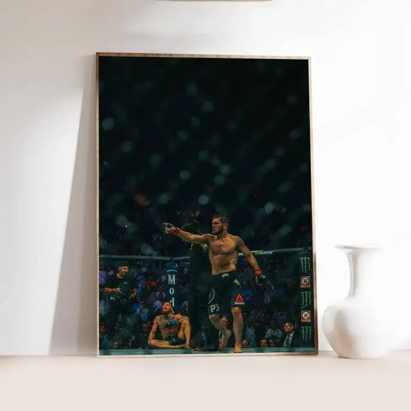 1PC Ultimate Fighting U-UFC Poster Self-Adhesive Art Waterproof Paper Sticker Coffee House Bar Room Wall Decor
