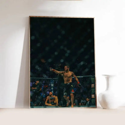 1PC Ultimate Fighting U-UFC Poster Self-Adhesive Art Waterproof Paper Sticker Coffee House Bar Room Wall Decor