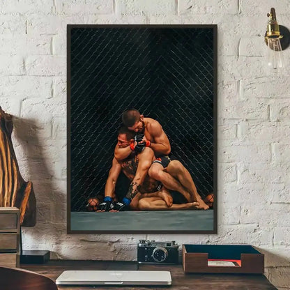 1PC Black and White U-Ultimate Fighting Championship UFC Poster Self-Adhesive Art Waterproof Paper Sticker Coffee House Bar Room