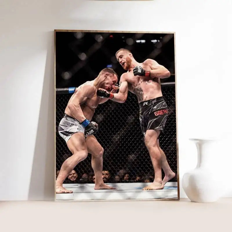 1PC Ultimate Fighting U-UFC Poster Self-Adhesive Art Waterproof Paper Sticker Coffee House Bar Room Wall Decor